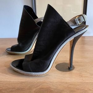 Balenciaga 38 iconic glove boots heels booties high heels black